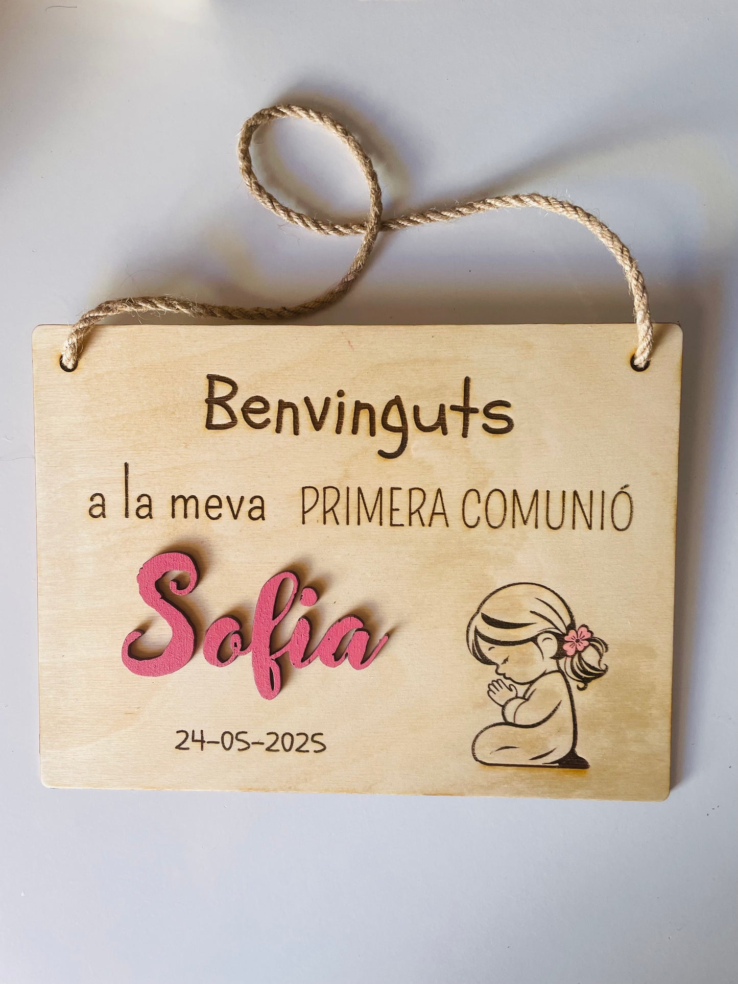 Cartel de madera eventos