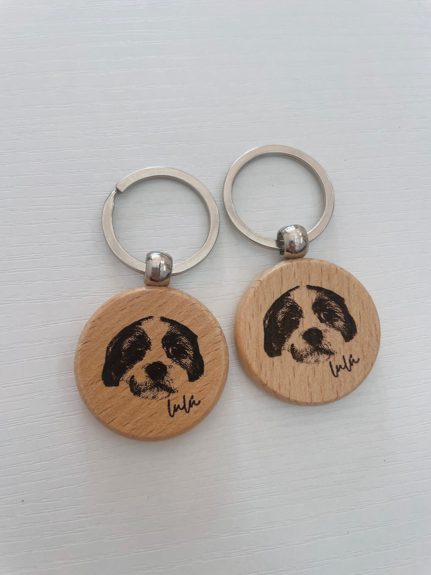 Retratos rodaja de madera personalizada