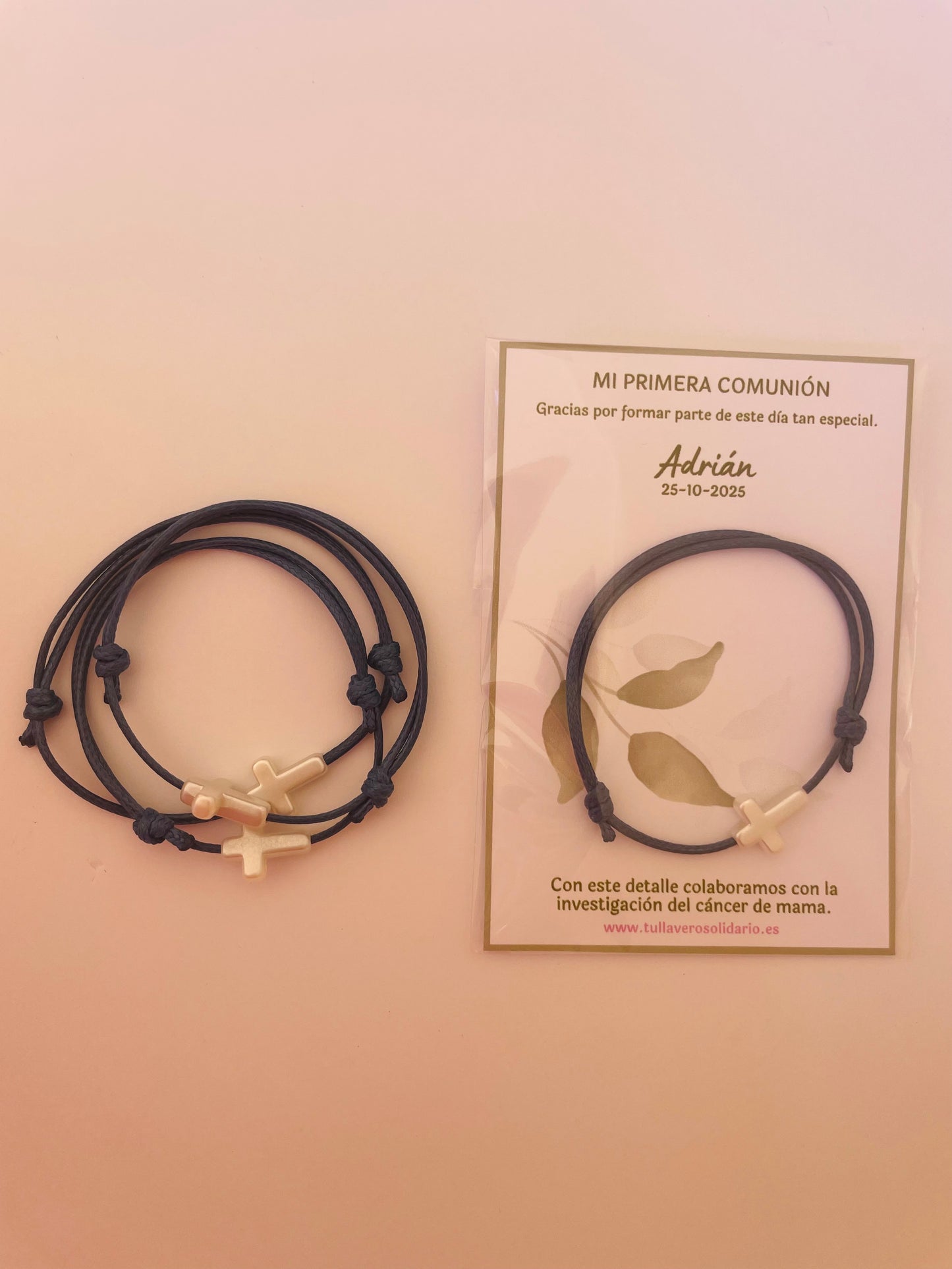 Pulsera Cruz comunión solidaria