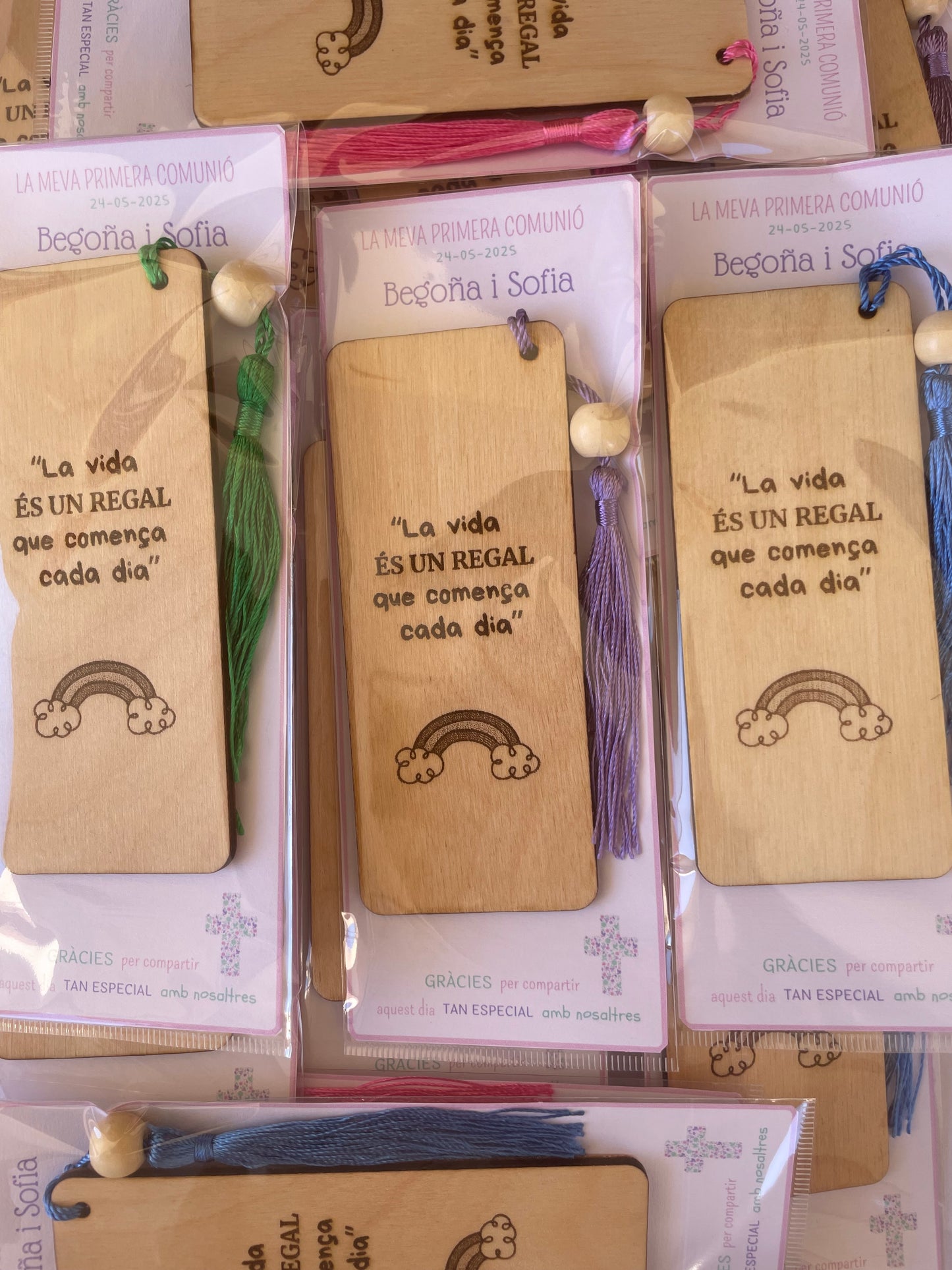 Marcapáginas de madera personalizados