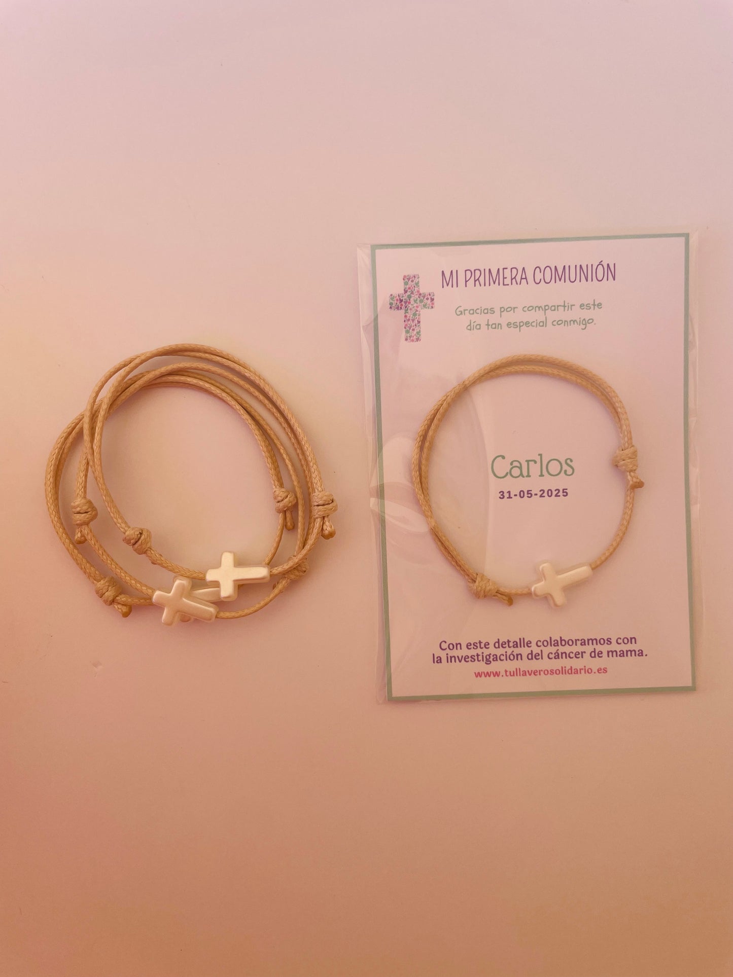 Pulsera Cruz comunión solidaria