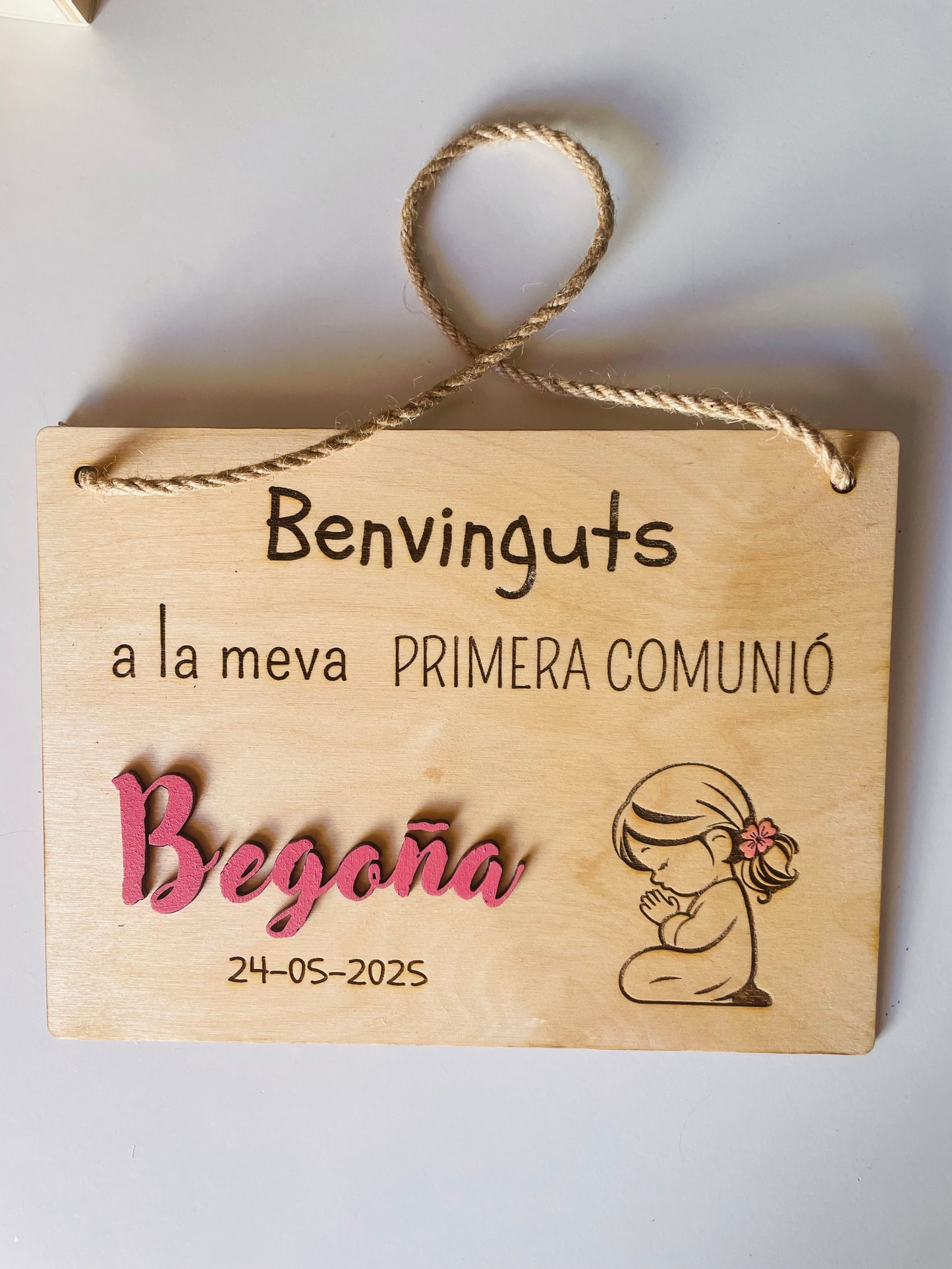 Cartel de madera eventos