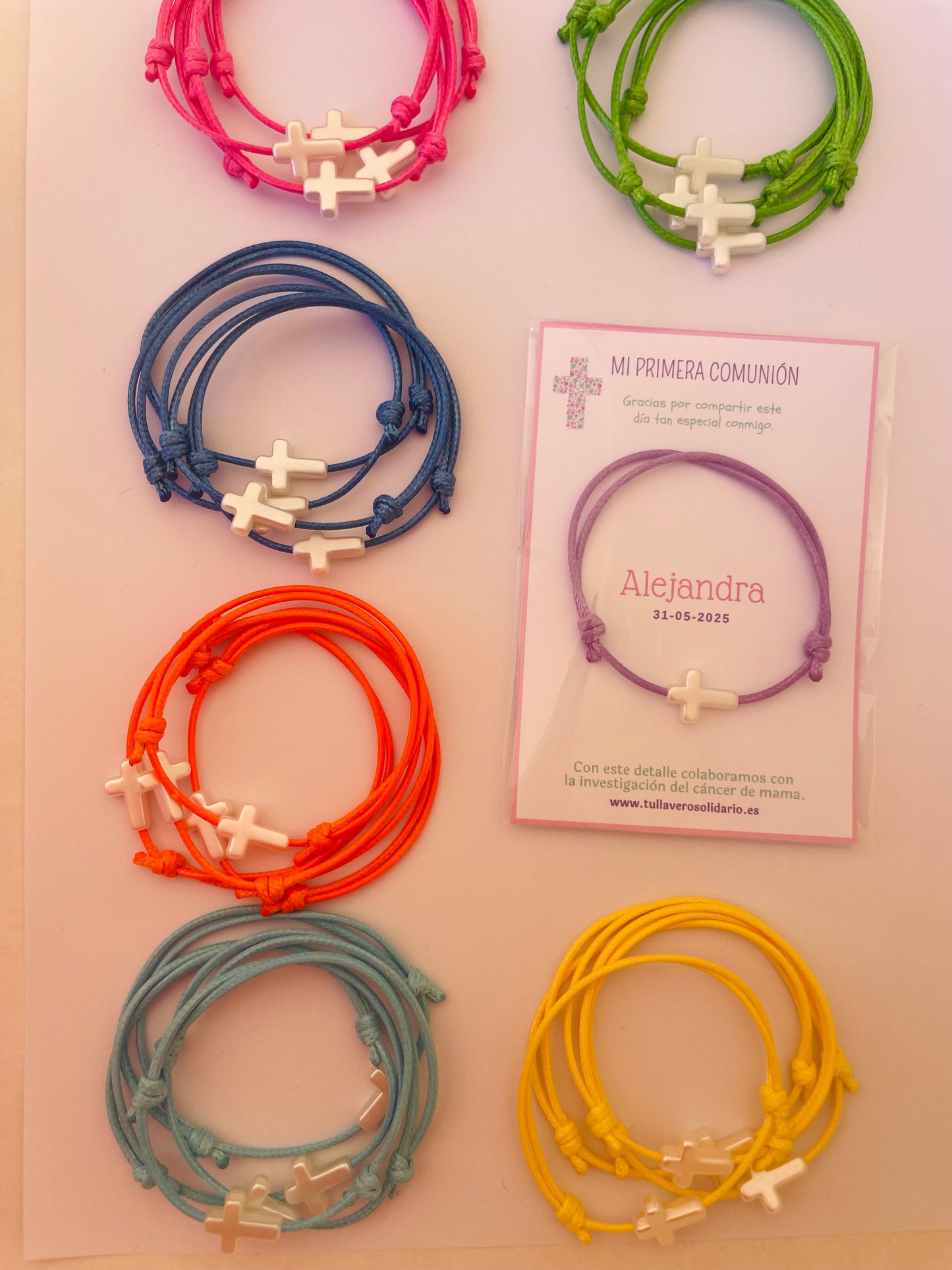 Pulsera Cruz comunión solidaria