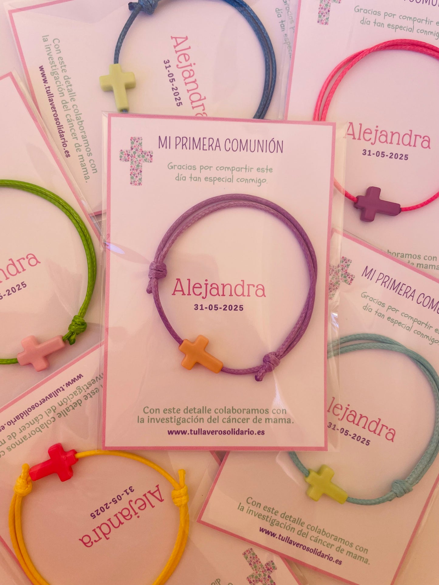 Pulsera Cruz comunión solidaria