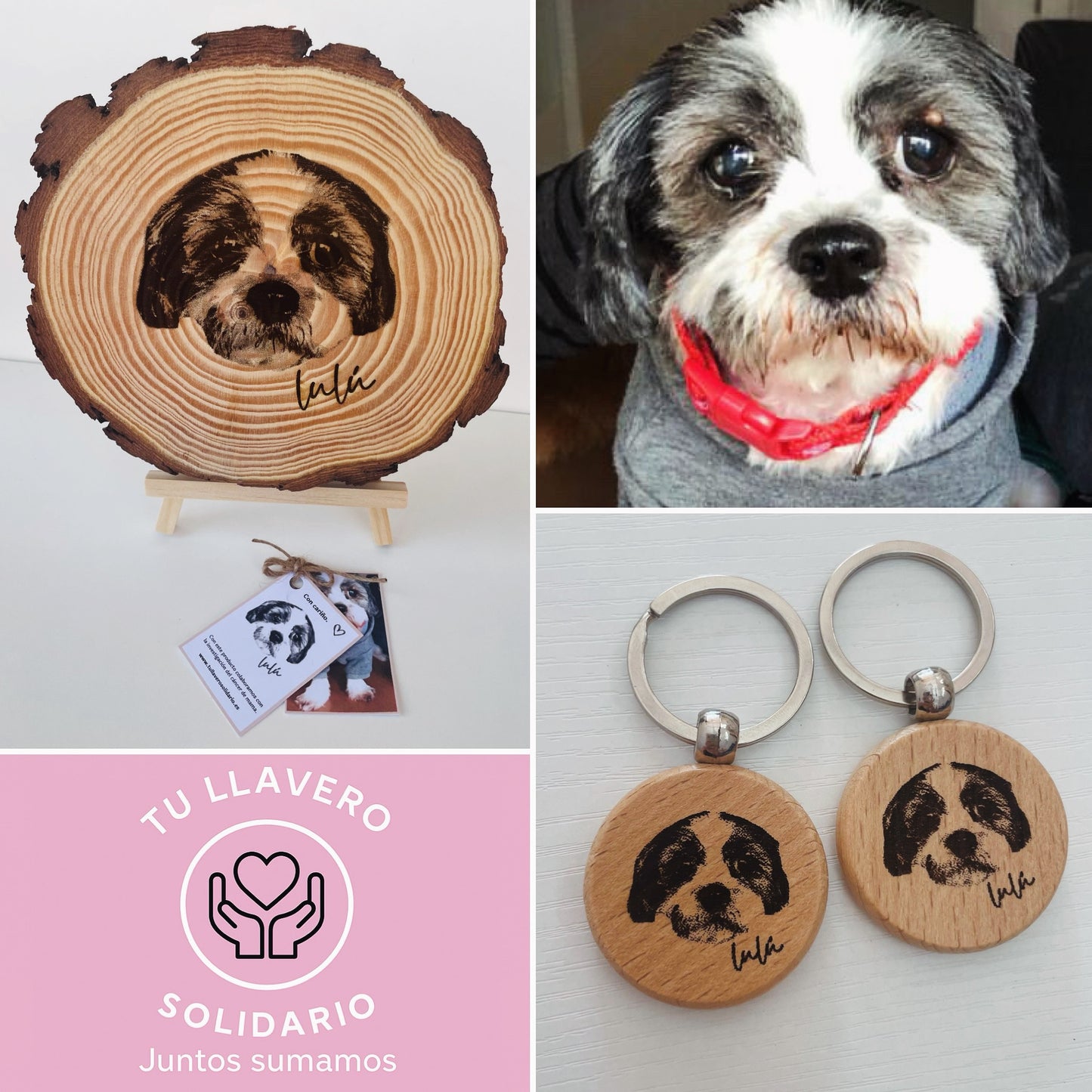 Retratos rodaja de madera personalizada