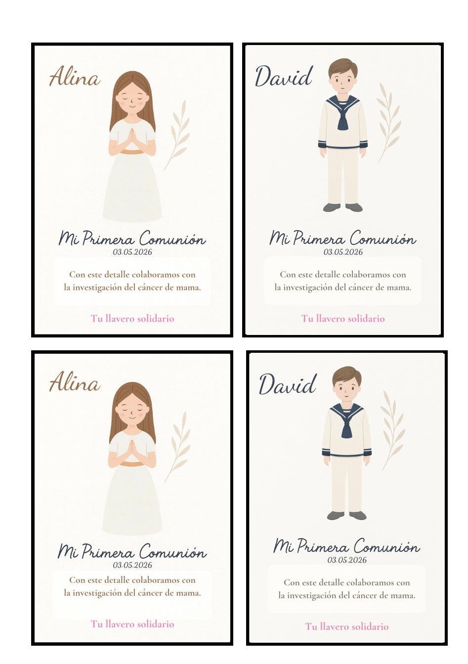 Llavero nudo Cruz comunión