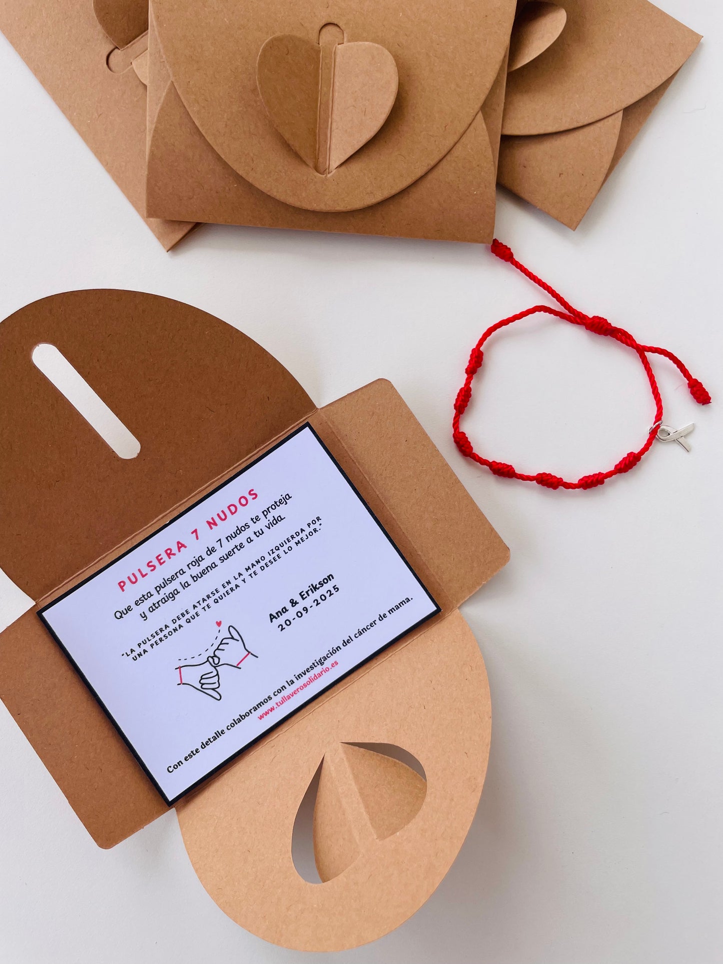 Pulsera roja de los 7 nudos
