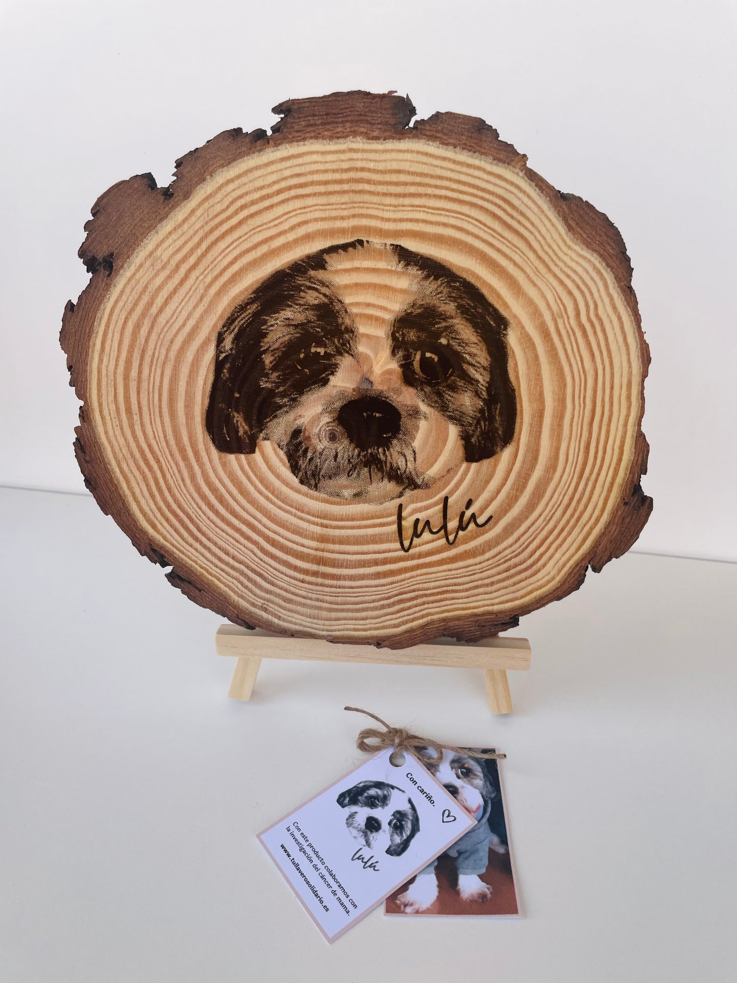 Retratos rodaja de madera personalizada
