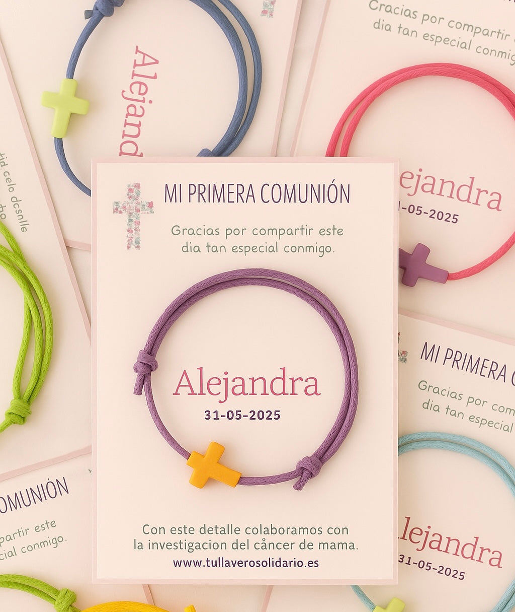 Pulsera Cruz comunión solidaria