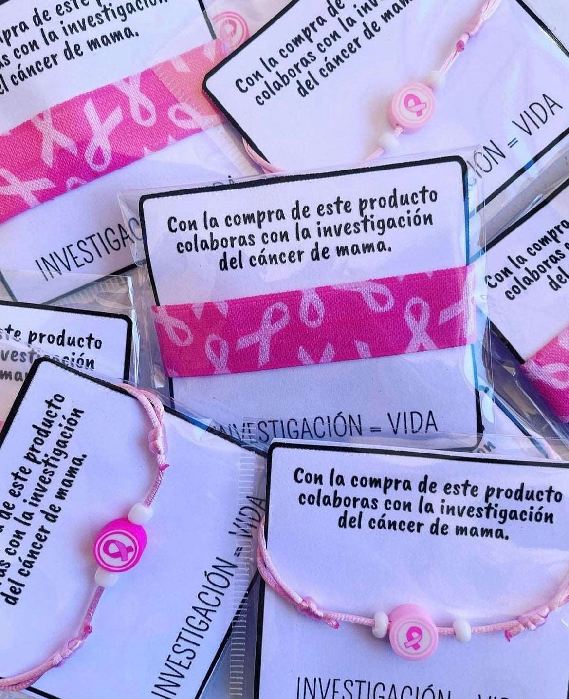 Pulsera solidaria cáncer de mama