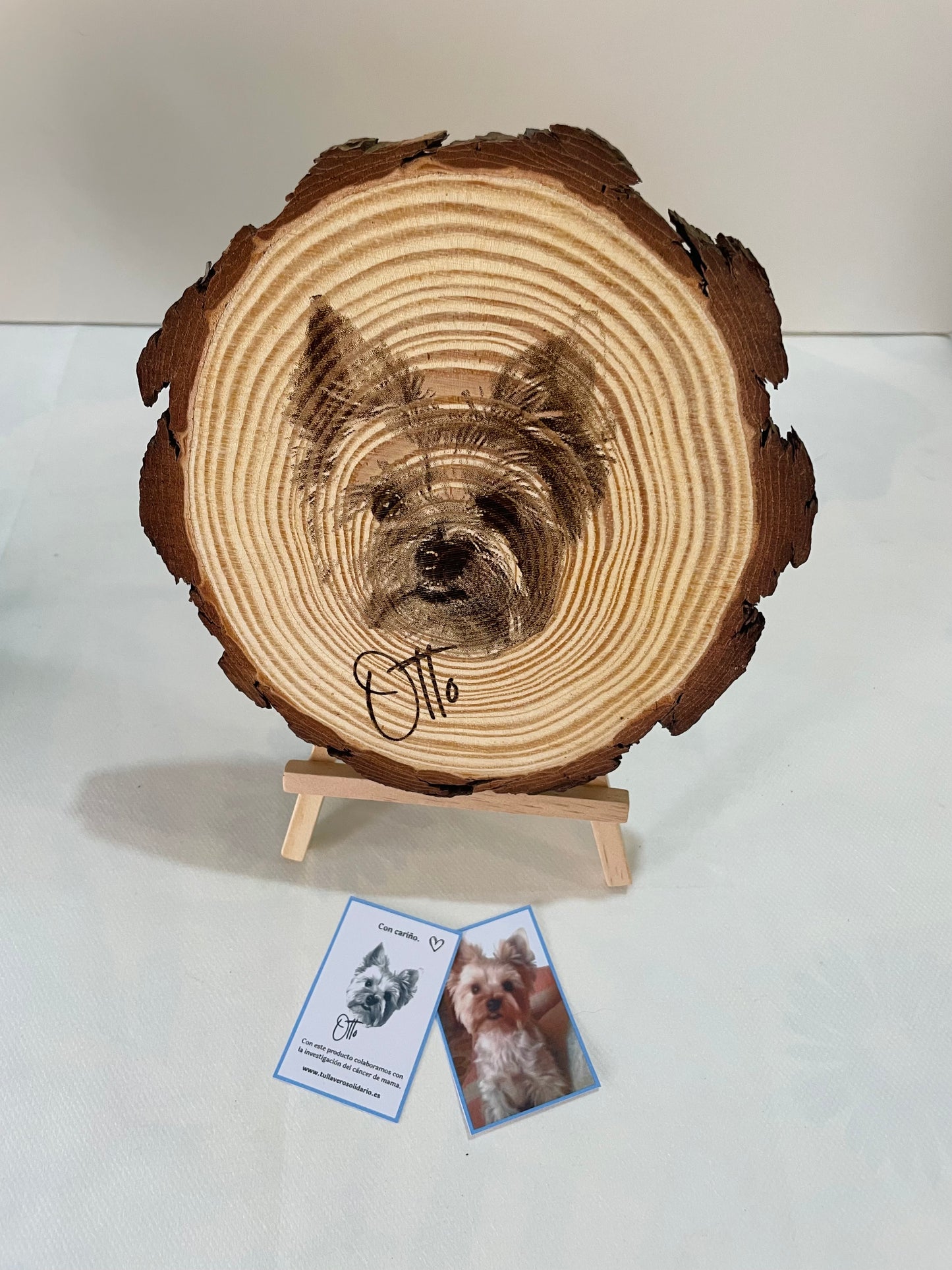 Retratos rodaja de madera personalizada