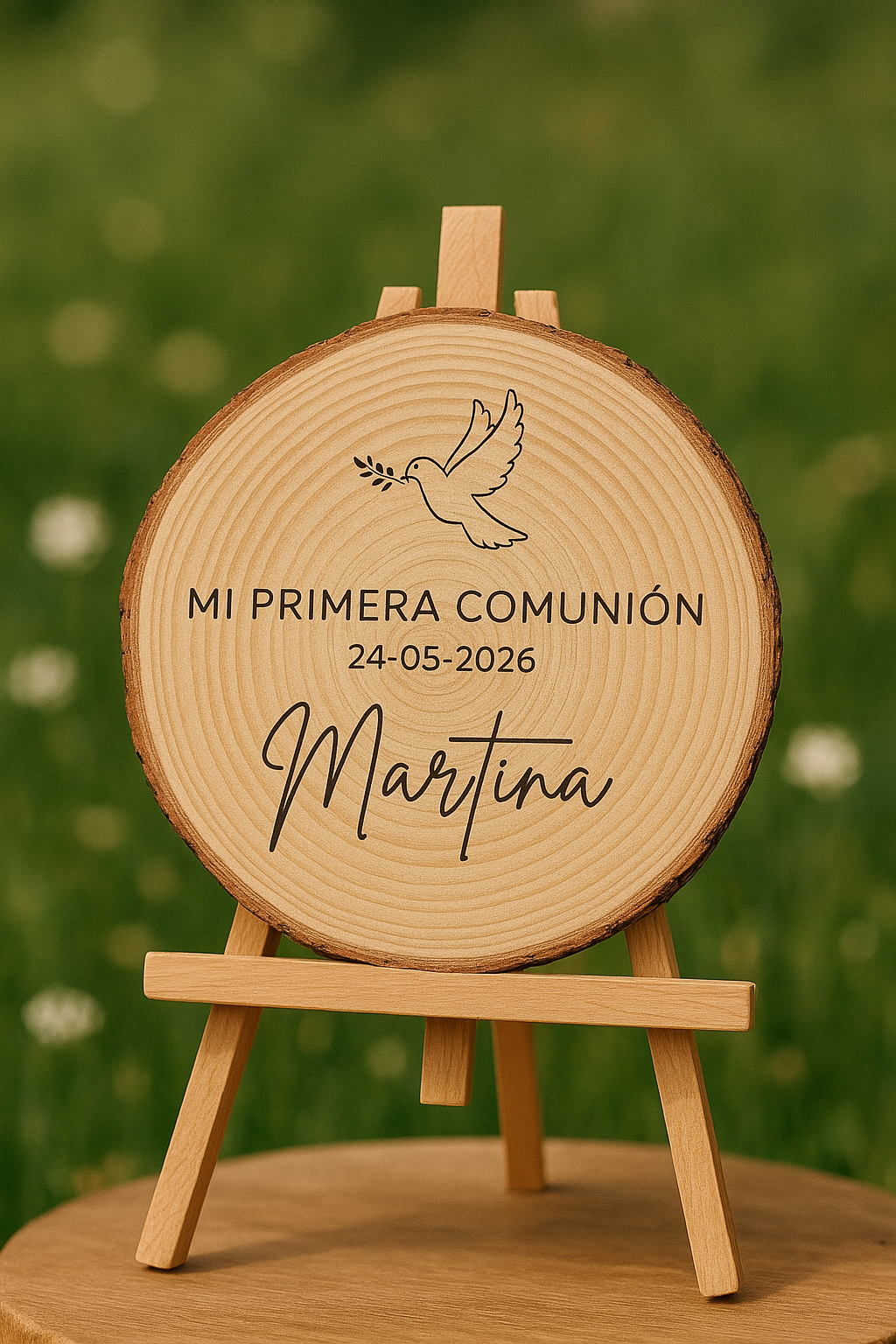 Rodaja de madera para eventos