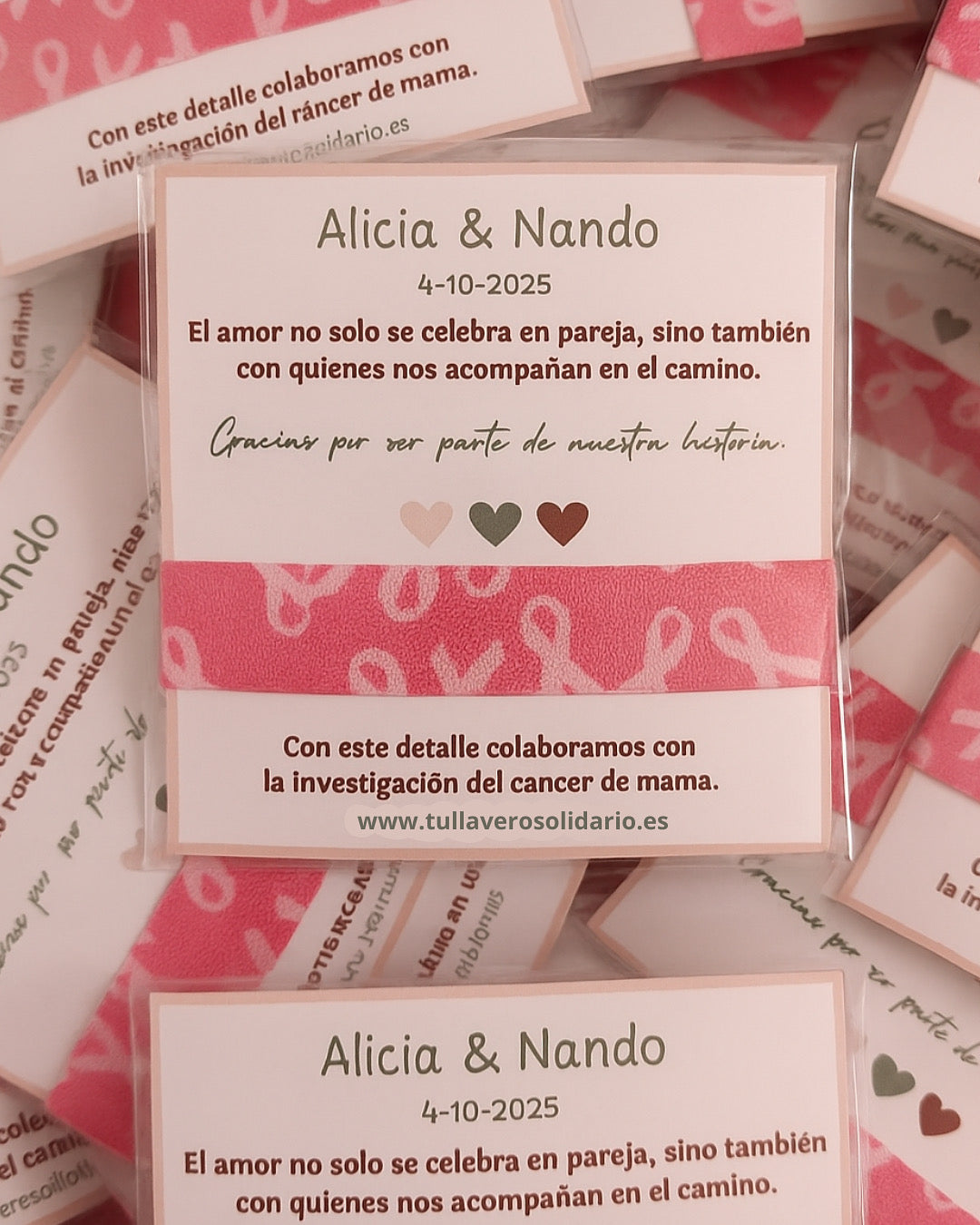 Pulsera elástica cáncer de mama
