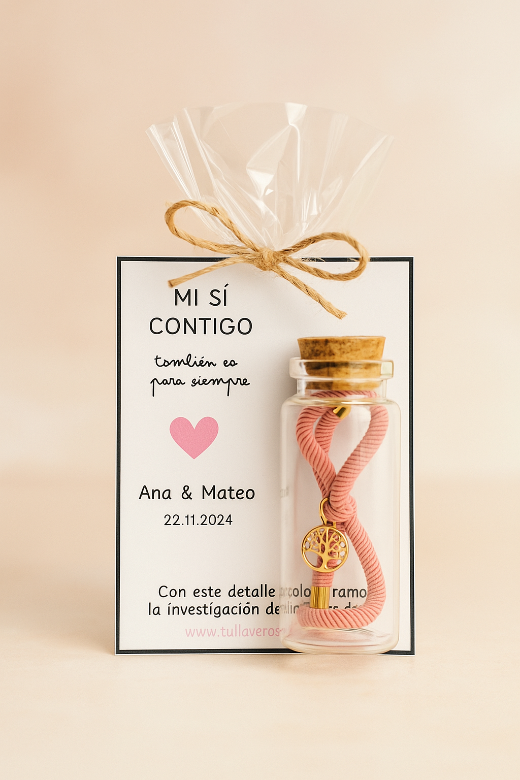 Pulsera nudo bote cristal