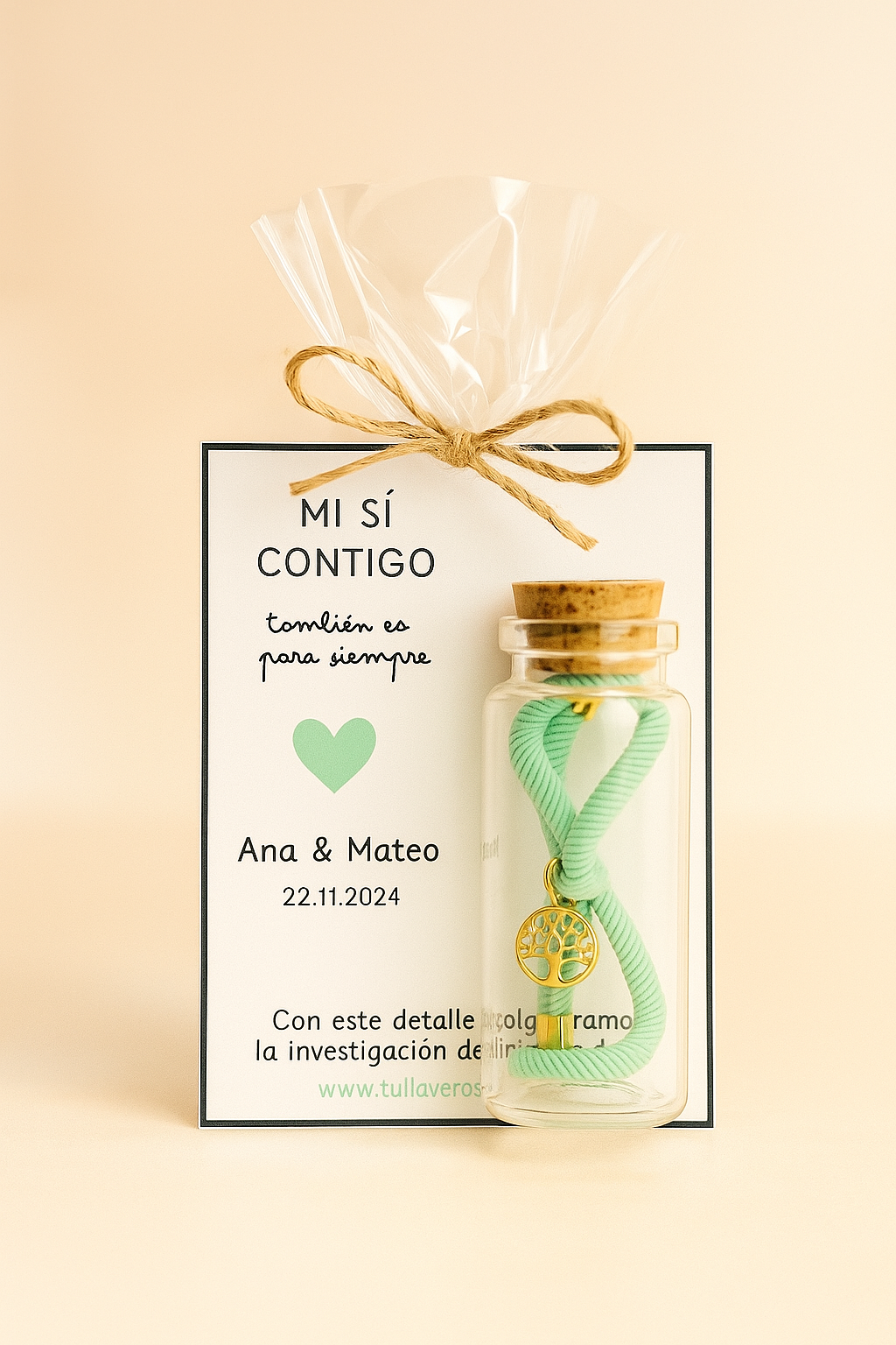 Pulsera nudo bote cristal