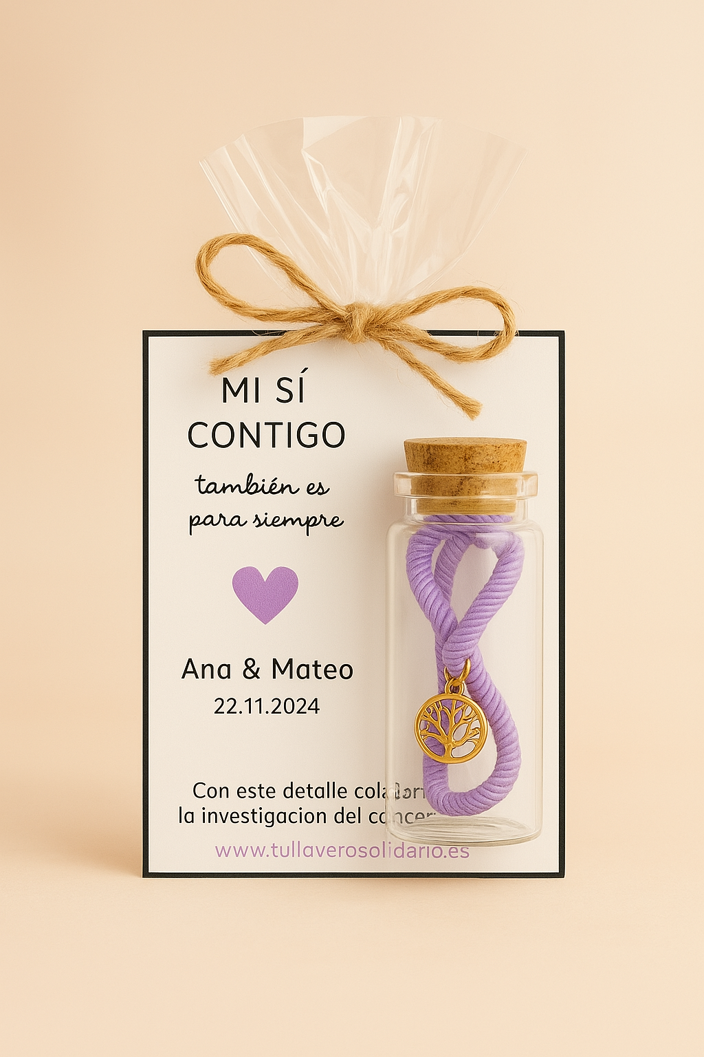 Pulsera nudo bote cristal