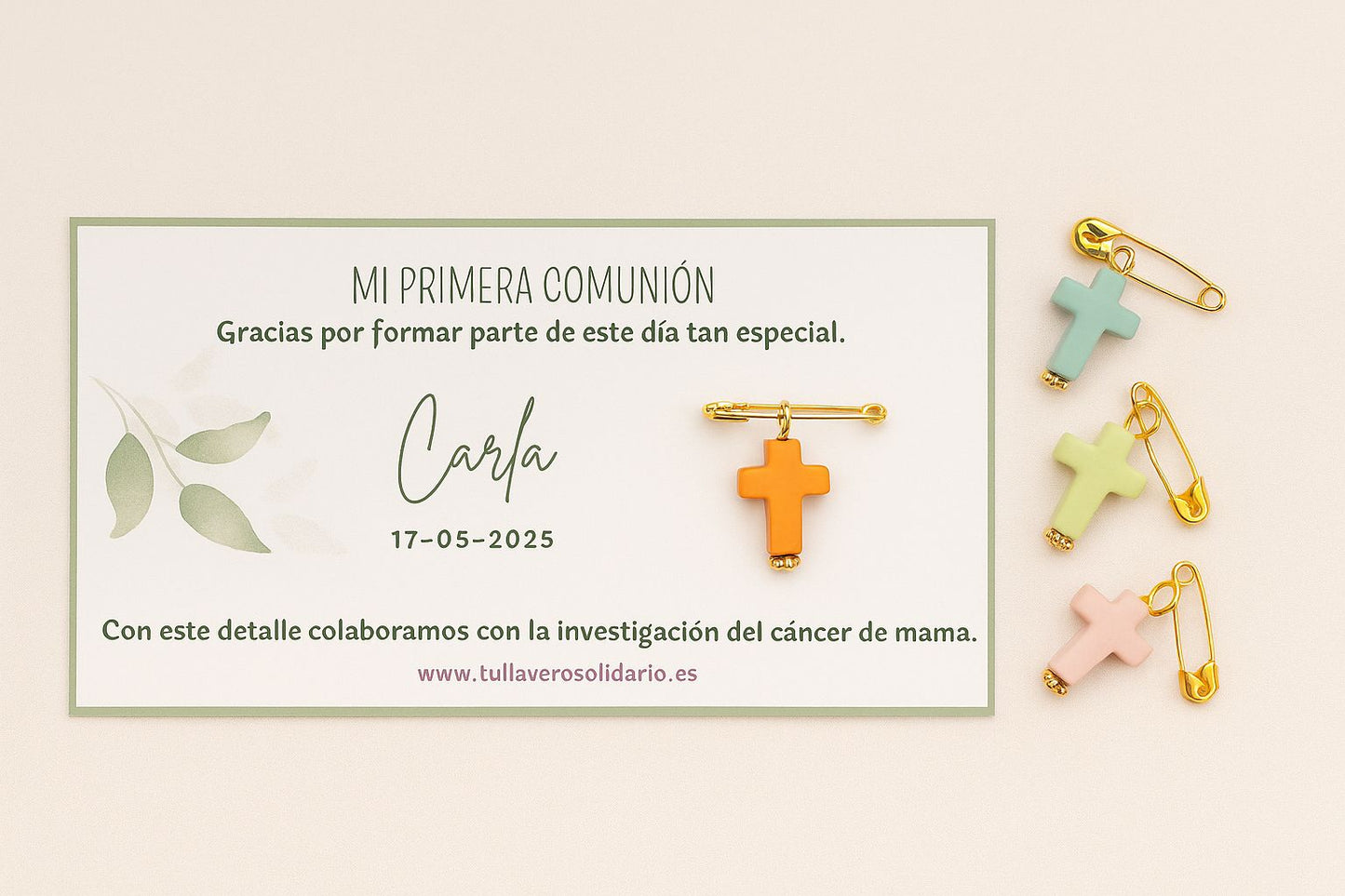 Pin Cruz comunión