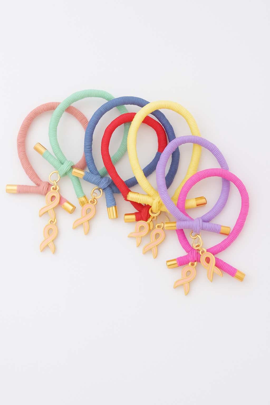 Pulsera solidaria nudo cáncer de mama
