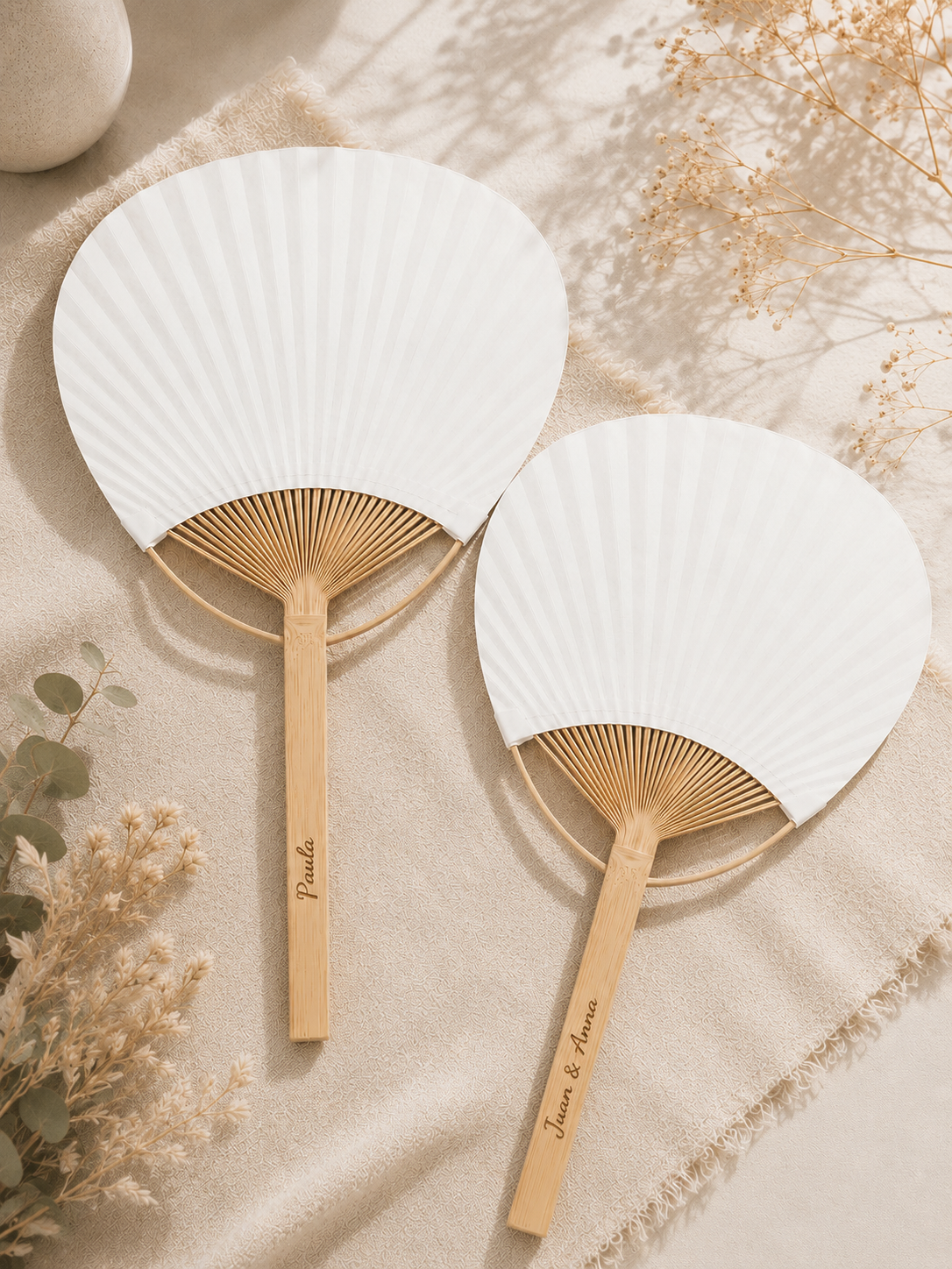Pai Pai personalizado para bodas – Abanico de bambú grabado