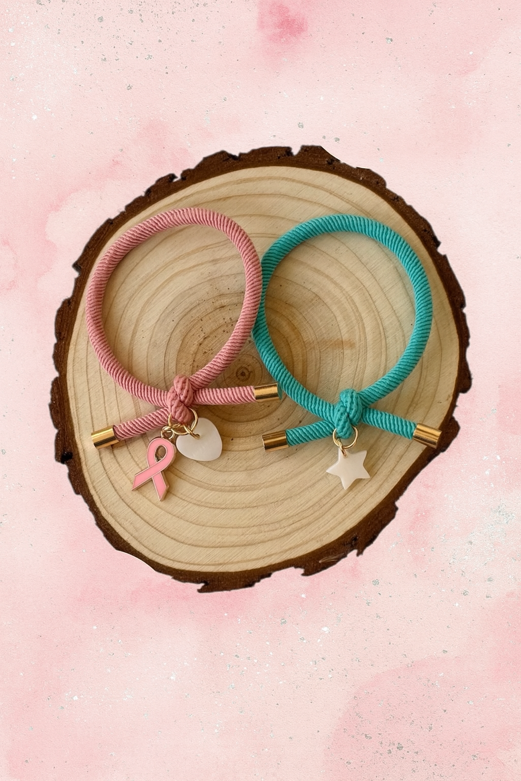 Pulsera solidaria nudo nácar