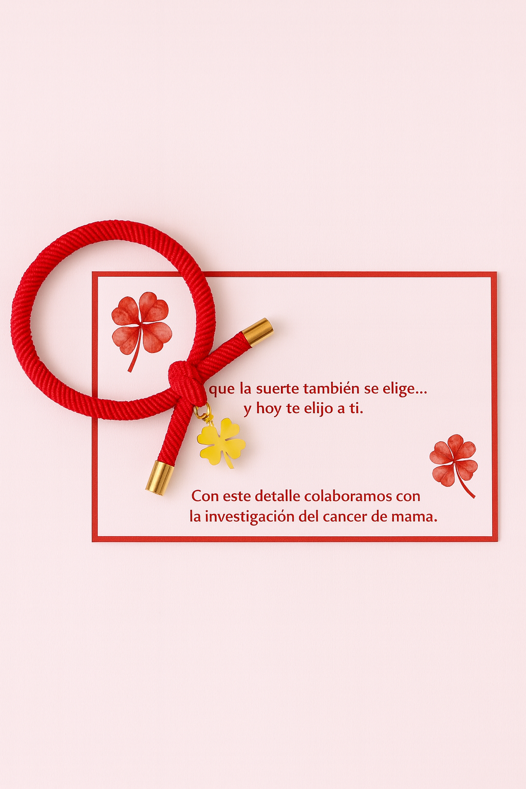 Pulsera nudo trébol de la suerte