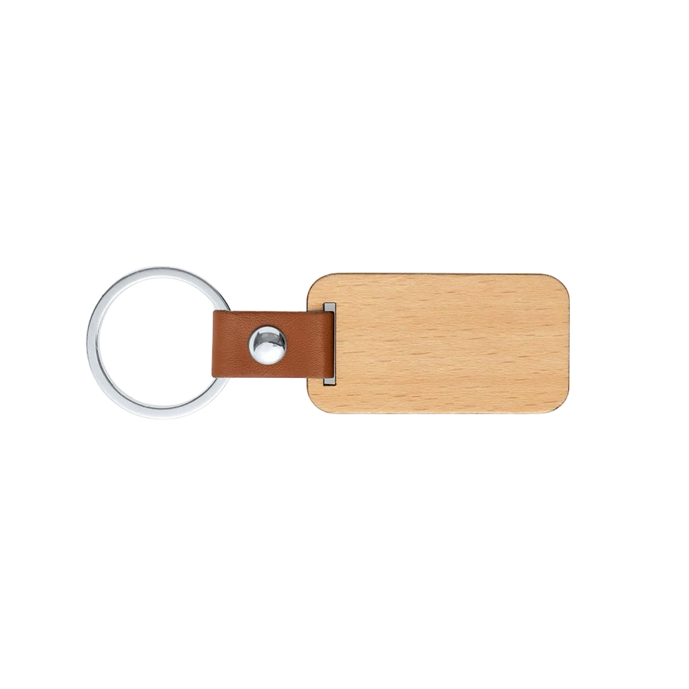 Llavero rectangular madera personalizado eventos