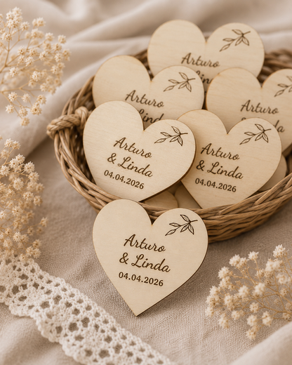 Marca sitio corazón personalizado