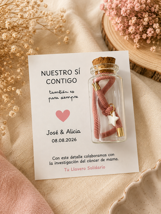 Pulsera nudo bote cristal