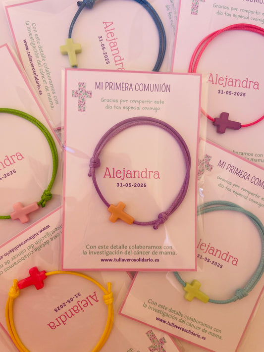 Pulsera Cruz comunión solidaria