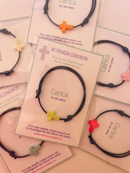Pulsera Cruz comunión solidaria