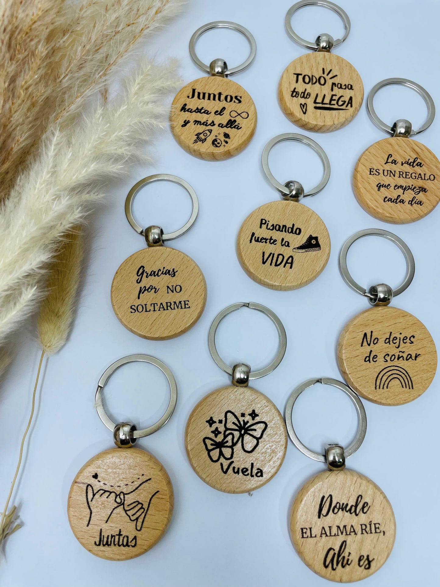 Llaveros de madera