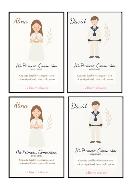 Pulsera comunión cruz chapita