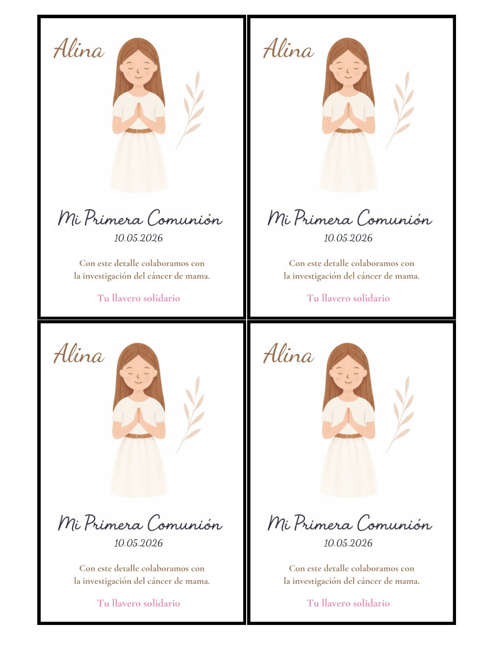 Pulsera comunión cruz chapita