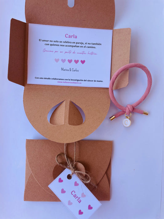 Pulsera / llavero sobre corazón