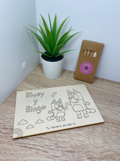 Madera colorear dibujos animados