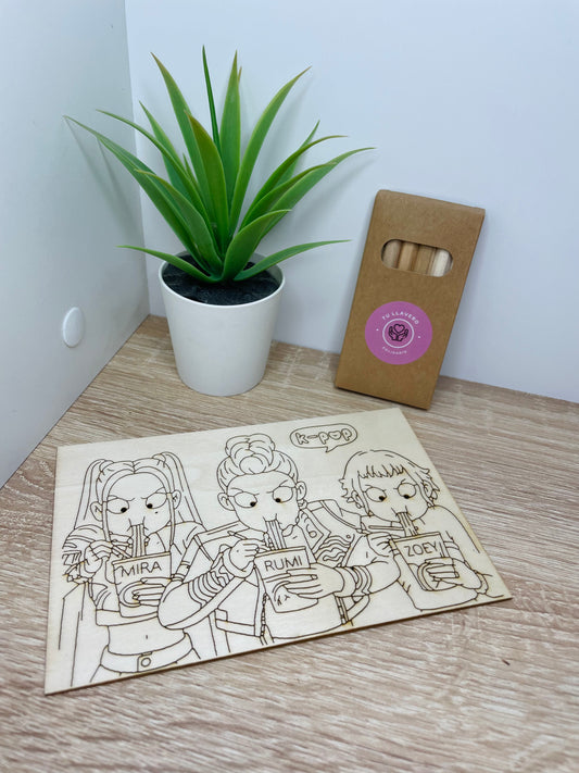 Madera colorear dibujos animados