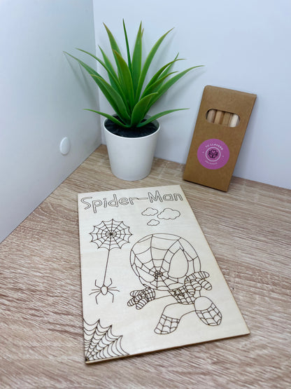 Madera colorear dibujos animados