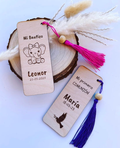 Marcapáginas de madera personalizados