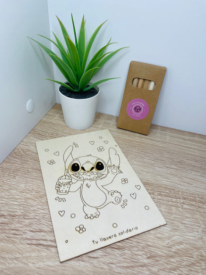 Madera colorear dibujos animados