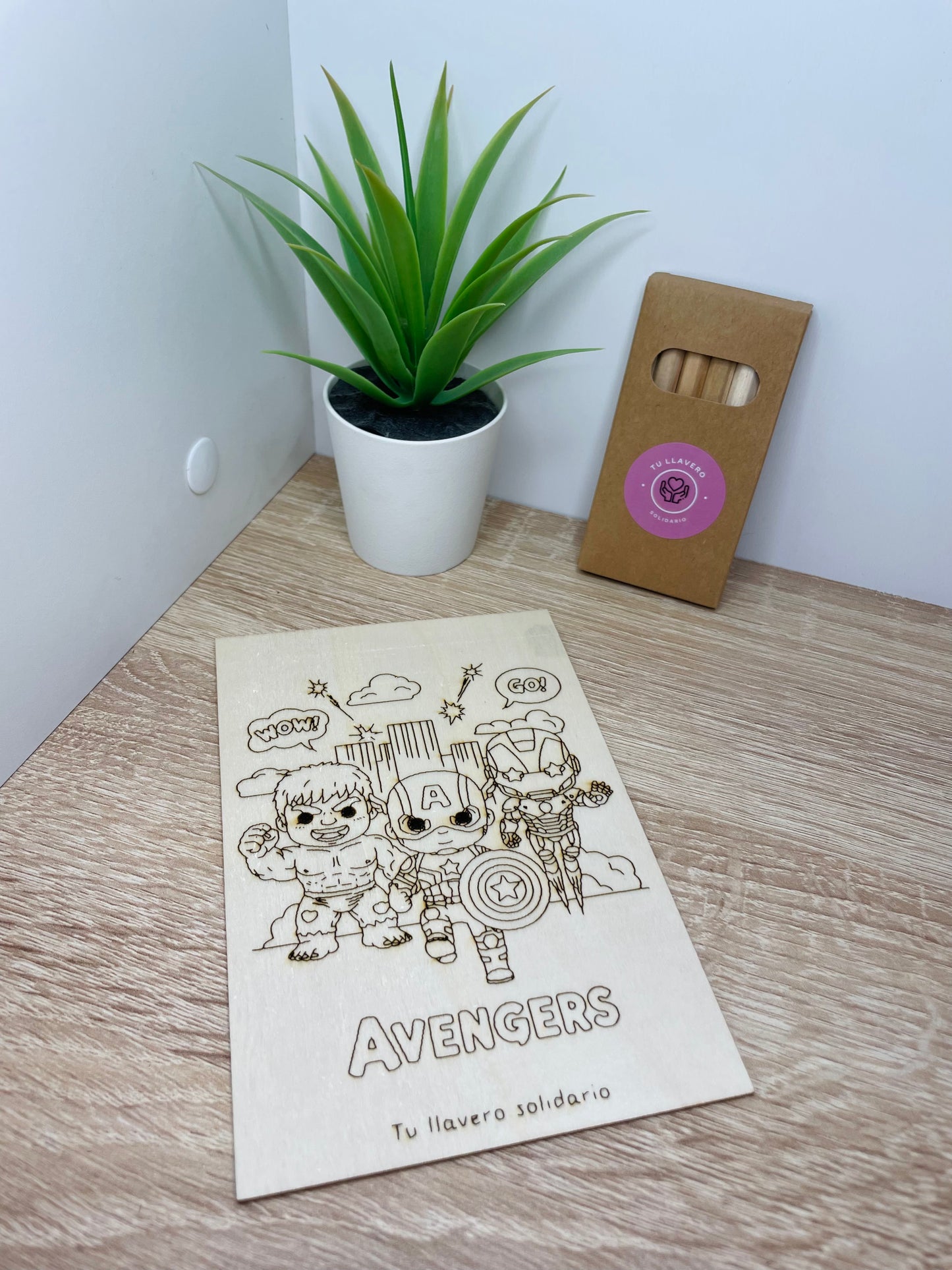 Madera colorear dibujos animados