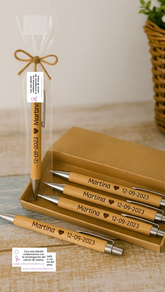 Bolígrafo madera personalizado