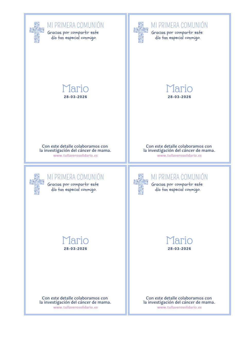 Pulsera comunión cruz chapita