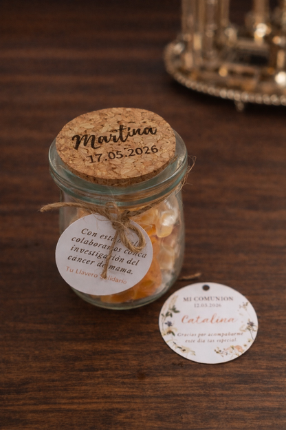 Bote de cristal chuches solidario