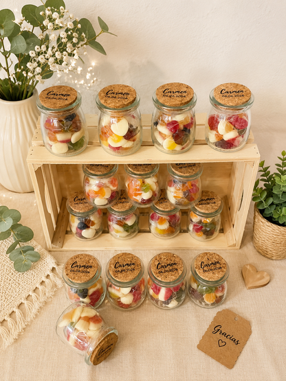Bote de cristal chuches solidario