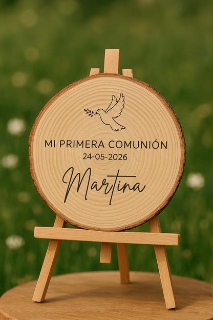 Rodaja de madera para eventos