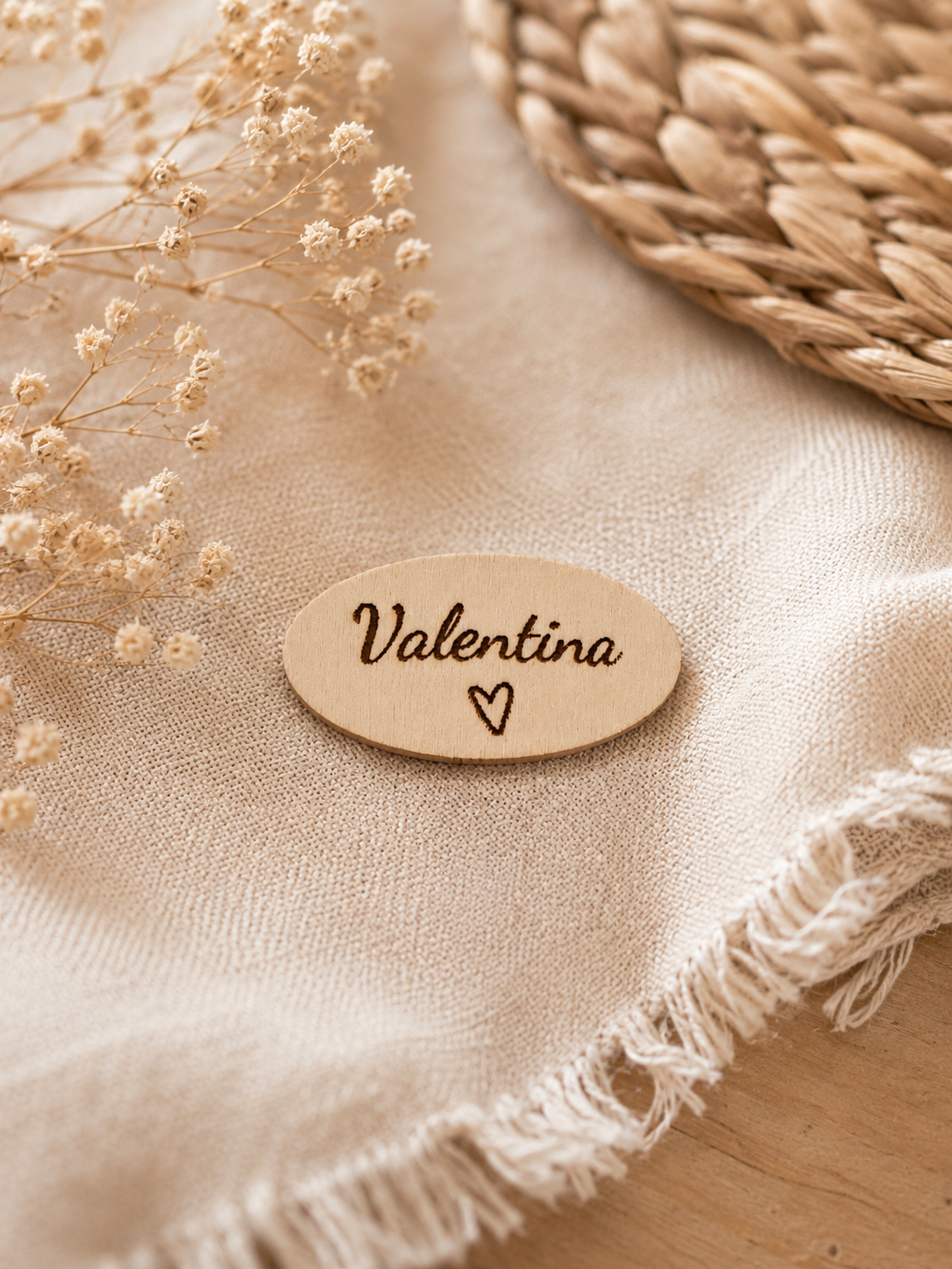 Etiquetas de madera personalizadas