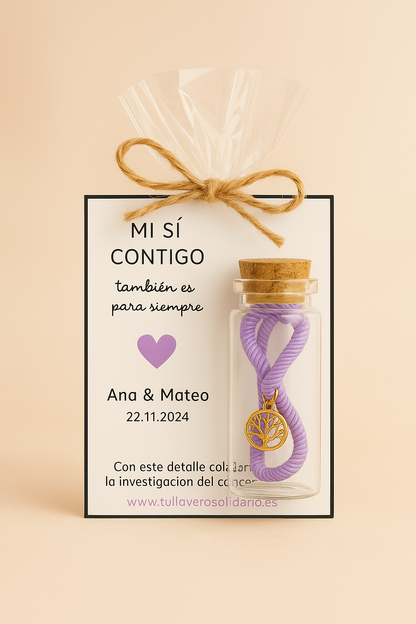 Pulsera nudo bote cristal