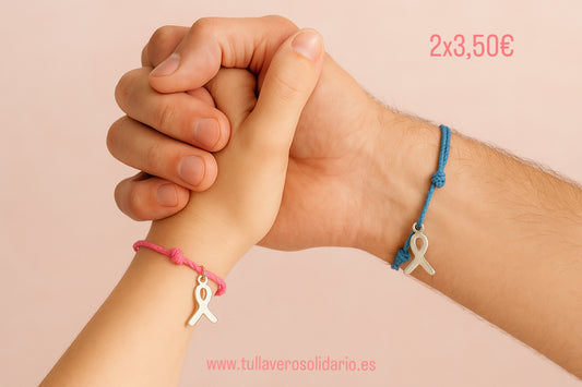 Pulsera solidaria lazo