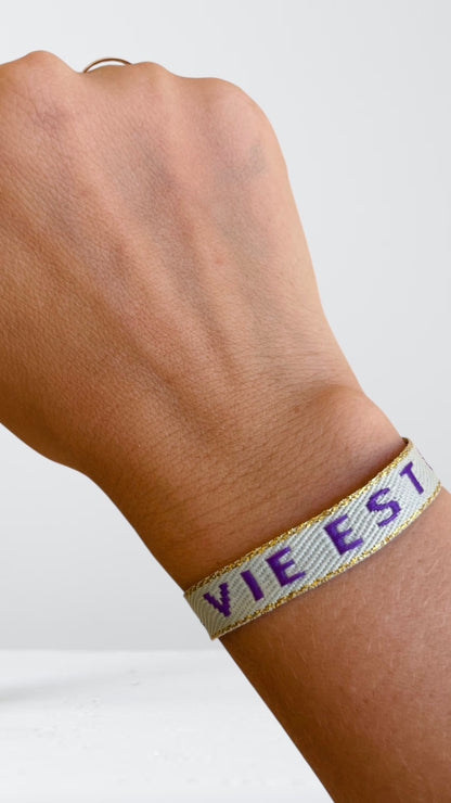 Pulseras solidarias tela