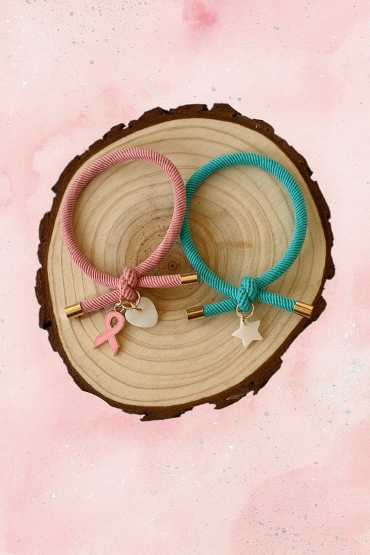 Pulsera solidaria nudo nácar